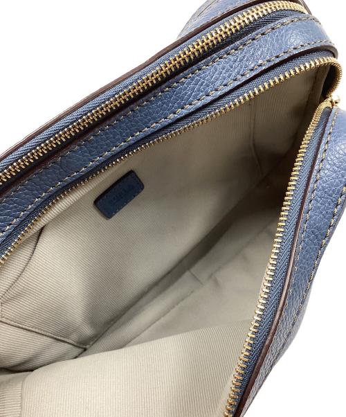 FURLA（フルラ）FURLA (フルラ) レザーショルダーバッグ ブルーの古着・服飾アイテム