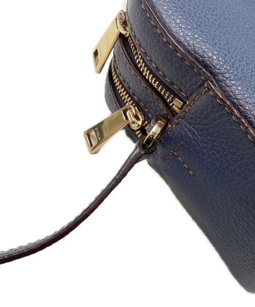 FURLA（フルラ）FURLA (フルラ) レザーショルダーバッグ ブルーの古着・服飾アイテム