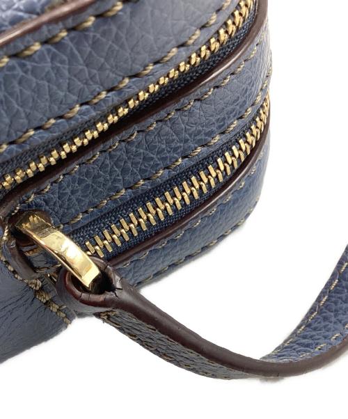 FURLA（フルラ）FURLA (フルラ) レザーショルダーバッグ ブルーの古着・服飾アイテム