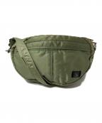 PORTERポーター）の古着「オーバル型ショルダーバッグ」｜グリーン