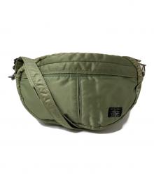 PORTER（ポーター）の古着「オーバル型ショルダーバッグ」｜グリーン