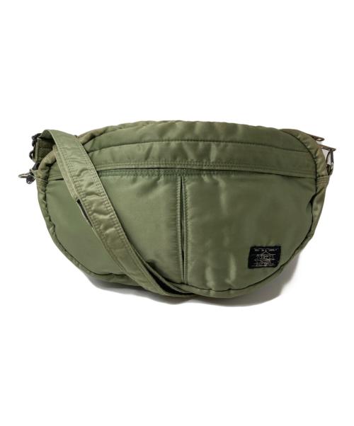 PORTER（ポーター）PORTER (ポーター) オーバル型ショルダーバッグ グリーンの古着・服飾アイテム