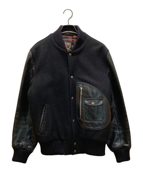 Schott（ショット）Schott (ショット) Dポケット バーシティジャケット ブラック サイズ:40の古着・服飾アイテム