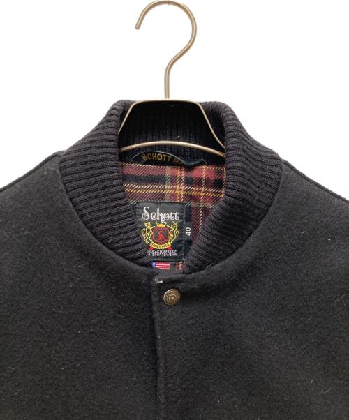 Schott（ショット）Schott (ショット) Dポケット バーシティジャケット ブラック サイズ:40の古着・服飾アイテム