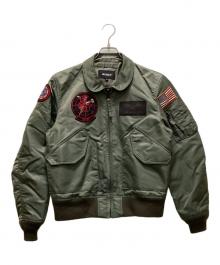 AVIREX（アヴィレックス）の古着「トップガン フライトジャケット」｜グリーン