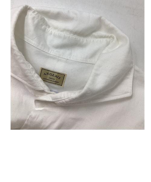 ANGLAIS（アングレー）ANGLAIS (アングレー) ホリゾンタルカラーシャツ ホワイト サイズ:Lの古着・服飾アイテム