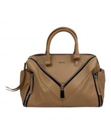 DIESEL（ディーゼル）の古着「LE-ZIPPER 2wayレザーバッグ」｜ベージュ