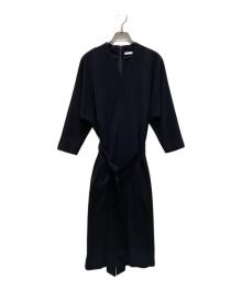 icB（アイシービー）の古着「【洗える】 Fied Vネックワンピース」｜ネイビー