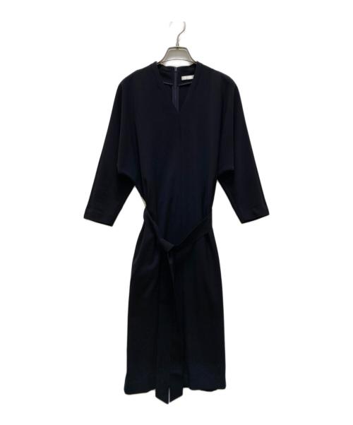 icB（アイシービー）icB (アイシービー) 【洗える】 Fied Vネックワンピース ネイビー サイズ:4の古着・服飾アイテム