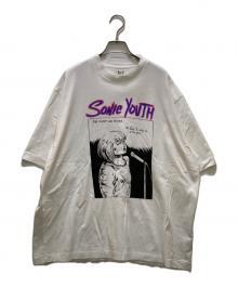 blurhms ROOTSTOCK（ブラームスルーツストック）の古着「エコープリントT ワイド」｜ホワイト