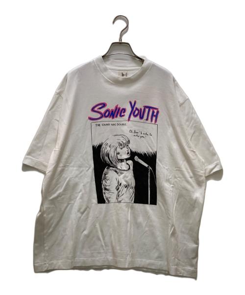 blurhms ROOTSTOCK（ブラームスルーツストック）blurhms ROOTSTOCK (ブラームスルーツストック) エコープリントT ワイド ホワイト サイズ:3 未使用品の古着・服飾アイテム