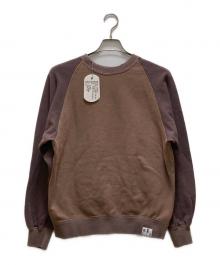 NEXUSVII（ネクサスセブン）の古着「ラグラン ダメージ加工 スウエット」｜ブラウン