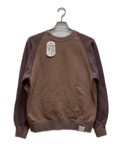 NEXUSVII（ネクサスセブン）NEXUSVII (ネクサスセブン) ラグラン ダメージ加工 スウエット ブラウン サイズ:Sの古着・服飾アイテム