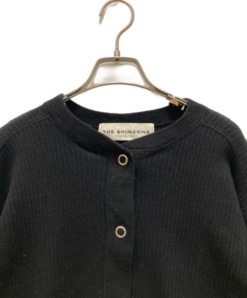 THE SHINZONE（ザ シンゾーン）THE SHINZONE (ザ シンゾーン) コットンミリタリーリブカーディガン ブラック サイズ:ＦＲＥＥ　　の古着・服飾アイテム