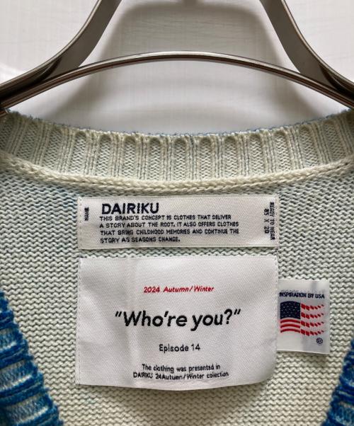 DAIRIKU（ダイリク）DAIRIKU (ダイリク) 18SS Photo Pullover Knit ブルー サイズ:Lの古着・服飾アイテム