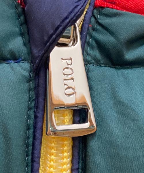 POLO RALPH LAUREN（ポロ・ラルフローレン）POLO RALPH LAUREN (ポロ・ラルフローレン) GLACIER COLORBLOCK ダウンベスト レッド×ネイビー サイズ:XLの古着・服飾アイテム