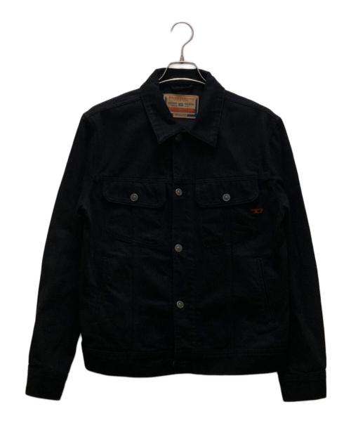 DIESEL（ディーゼル）DIESEL (ディーゼル) ウォッシュ加工 ロゴ刺繍 ブルゾン ブラック サイズ:Sの古着・服飾アイテム