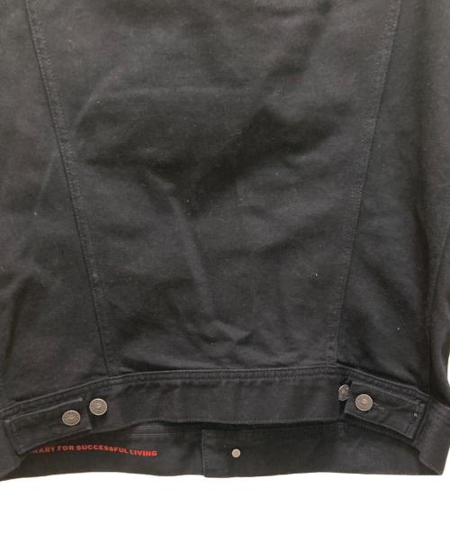 DIESEL（ディーゼル）DIESEL (ディーゼル) ウォッシュ加工 ロゴ刺繍 ブルゾン ブラック サイズ:Sの古着・服飾アイテム