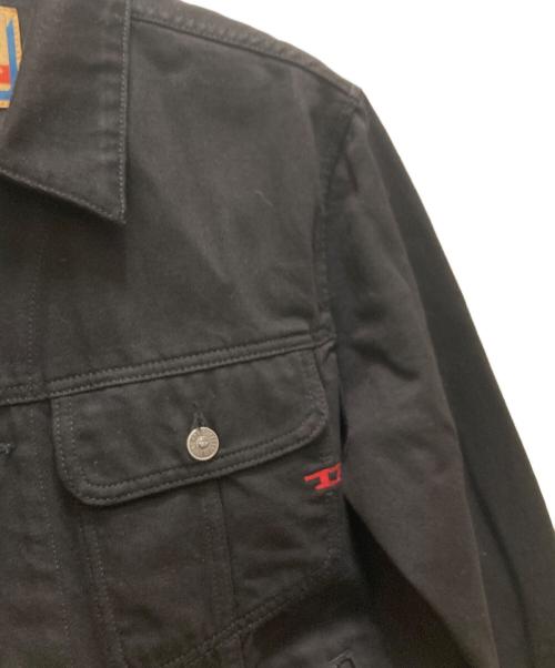 DIESEL（ディーゼル）DIESEL (ディーゼル) ウォッシュ加工 ロゴ刺繍 ブルゾン ブラック サイズ:Sの古着・服飾アイテム