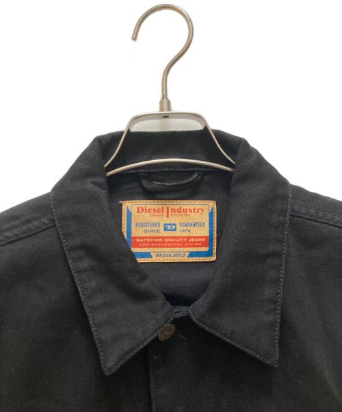 DIESEL（ディーゼル）DIESEL (ディーゼル) ウォッシュ加工 ロゴ刺繍 ブルゾン ブラック サイズ:Sの古着・服飾アイテム