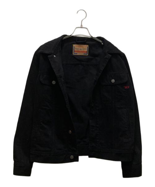 DIESEL（ディーゼル）DIESEL (ディーゼル) ウォッシュ加工 ロゴ刺繍 ブルゾン ブラック サイズ:Sの古着・服飾アイテム