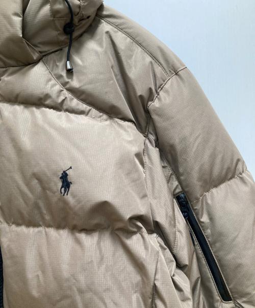 POLO RALPH LAUREN（ポロ・ラルフローレン）POLO RALPH LAUREN (ポロ・ラルフローレン) ポニー刺繍リップストップ ダウンジャケット カーキ サイズ:Mの古着・服飾アイテム