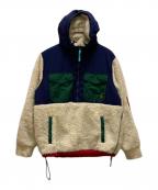 POLO RALPH  LAURENポロ・ラルフローレン）の古着「パフォーマンス レトロパイル ハーフジップ フリースジャケット」｜ネイビー×ベージュ