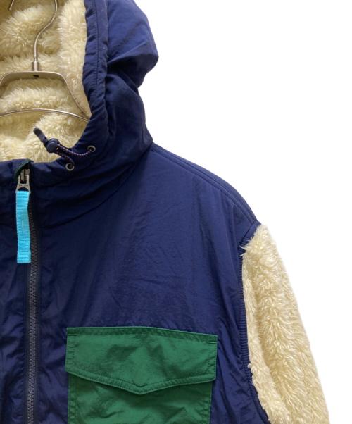 POLO RALPH  LAUREN（ポロ・ラルフローレン）POLO RALPH  LAUREN (ポロ・ラルフローレン) パフォーマンス レトロパイル ハーフジップ フリースジャケット ネイビー×ベージュ サイズ:Lの古着・服飾アイテム