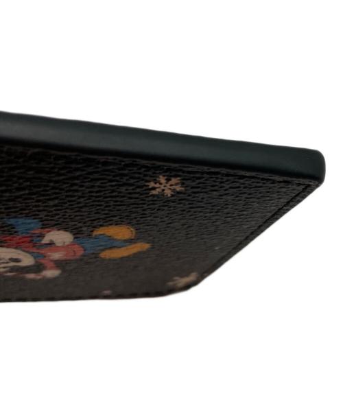COACH（コーチ）COACH (コーチ) Disney (ディズニー) コラボ ホリデイ プリント パス&コインケース ブラックの古着・服飾アイテム