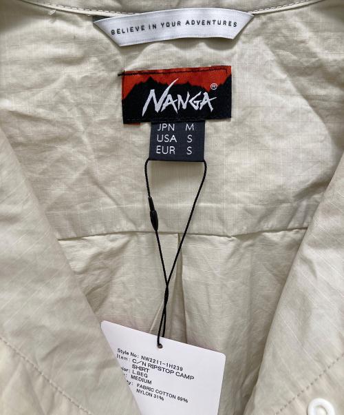 NANGA（ナンガ）NANGA (ナンガ) リップストップキャンプシャツ ベージュ サイズ:M 未使用品の古着・服飾アイテム