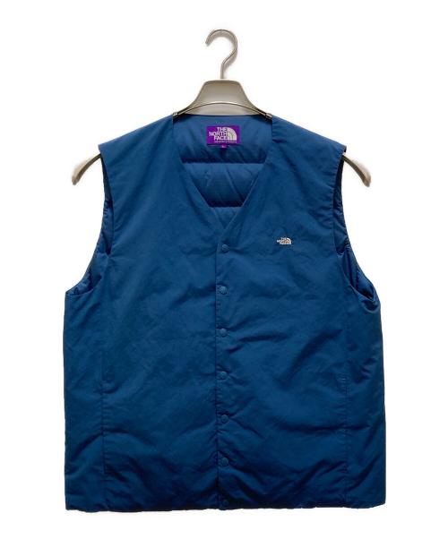 THE NORTHFACE PURPLELABEL（ザ・ノースフェイス パープルレーベル）THE NORTHFACE PURPLELABEL (ザ・ノースフェイス パープルレーベル) ダウンベスト ブルー サイズ:ｌの古着・服飾アイテム