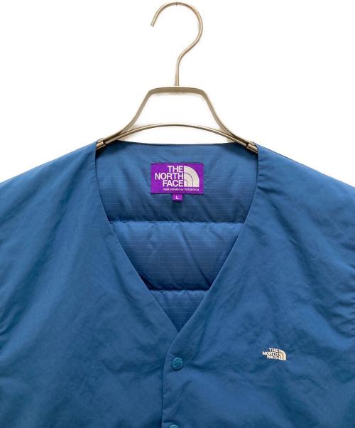 THE NORTHFACE PURPLELABEL（ザ・ノースフェイス パープルレーベル）THE NORTHFACE PURPLELABEL (ザ・ノースフェイス パープルレーベル) ダウンベスト ブルー サイズ:ｌの古着・服飾アイテム