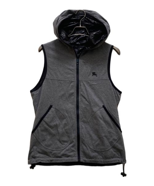 BURBERRY BLACK LABEL（バーバリーブラックレーベル）BURBERRY BLACK LABEL (バーバリーブラックレーベル) リバーシブルナイロンベスト グレー サイズ:Lの古着・服飾アイテム