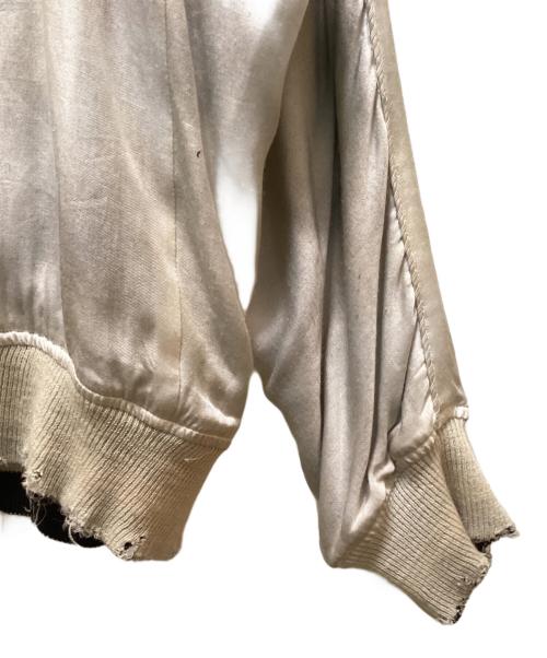 DAIRIKU（ダイリク）DAIRIKU (ダイリク) リバーシブルサテンスカジャン ホワイト サイズ:Lの古着・服飾アイテム