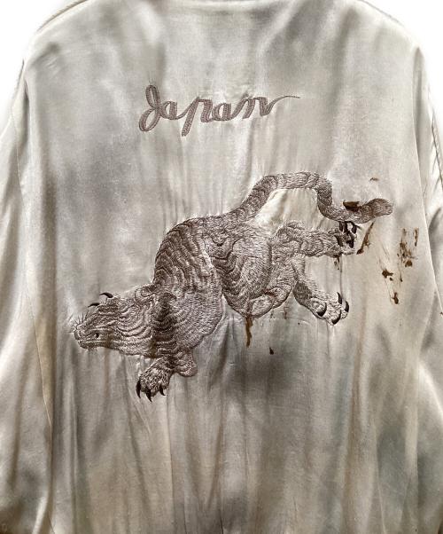 DAIRIKU（ダイリク）DAIRIKU (ダイリク) リバーシブルサテンスカジャン ホワイト サイズ:Lの古着・服飾アイテム