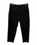 GROUND Yグラウンドワイ）の古着「ウールギャバジンテーパードパンツ」｜ブラック