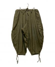 Yohji Yamamoto pour homme（ヨウジヤマモト プールオム）の古着「キュプラバルーンパンツ」｜カーキ