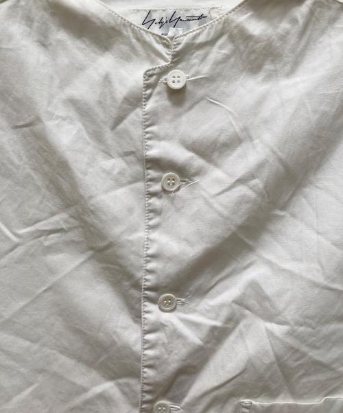 Yohji Yamamoto pour homme（ヨウジヤマモト プールオム）Yohji Yamamoto pour homme (ヨウジヤマモト プールオム) スタンドカラーカラーシャツ ホワイト サイズ:2の古着・服飾アイテム