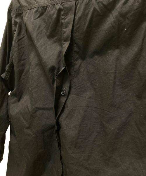 Yohji Yamamoto pour homme（ヨウジヤマモト プールオム）Yohji Yamamoto pour homme (ヨウジヤマモト プールオム) 後ろ開き 環縫いレギュラーカラーロングシャツ ブラック サイズ:3の古着・服飾アイテム