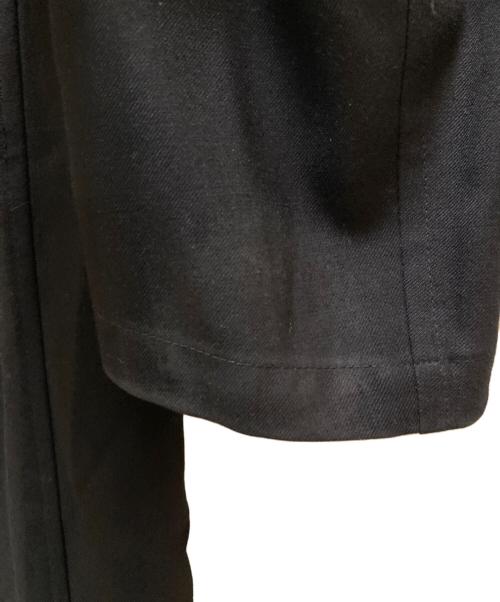 GROUND Y（グラウンドワイ）GROUND Y (グラウンドワイ) ウールギャバジンボックスロングジャケット ブラック サイズ:3の古着・服飾アイテム