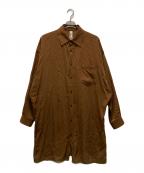 GROUND Yグラウンドワイ）の古着「レギュラーカラーロングシャツ」｜カーキ