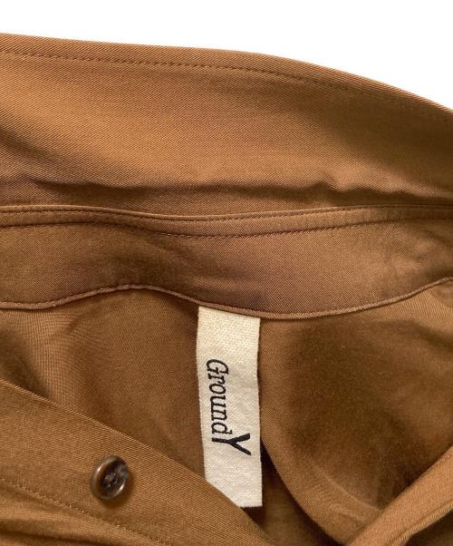 GROUND Y（グラウンドワイ）GROUND Y (グラウンドワイ) レギュラーカラーロングシャツ カーキ サイズ:3の古着・服飾アイテム