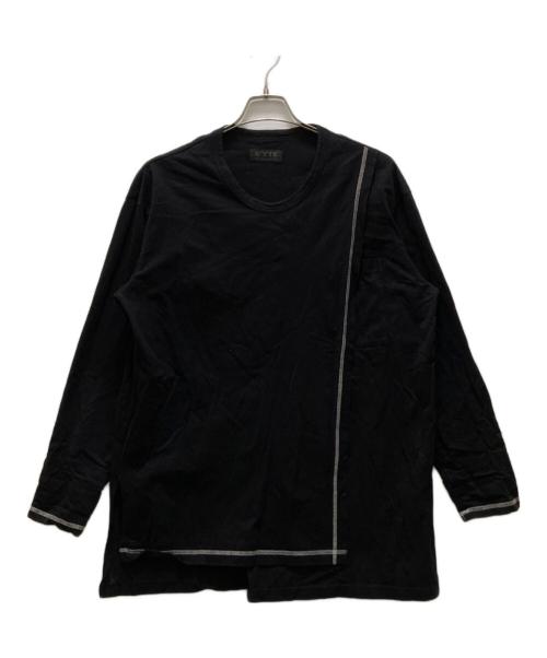 s'yte（サイト）s'yte (サイト) レイヤードデザインロングスリーブカットソー ブラック サイズ:3の古着・服飾アイテム