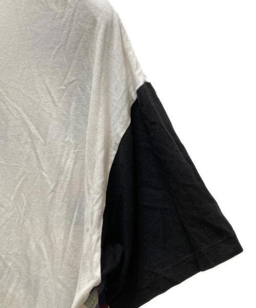Yohji Yamamoto pour homme（ヨウジヤマモト プールオム）Yohji Yamamoto pour homme (ヨウジヤマモト プールオム) フェイスデザインTシャツ ホワイト×ブラック サイズ:3の古着・服飾アイテム