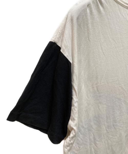 Yohji Yamamoto pour homme（ヨウジヤマモト プールオム）Yohji Yamamoto pour homme (ヨウジヤマモト プールオム) フェイスデザインTシャツ ホワイト×ブラック サイズ:3の古着・服飾アイテム