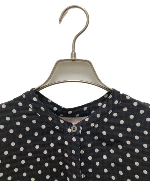 BEARDSLEY（ビアズリー）BEARDSLEY (ビアズリー) ドットギャザーワンピース ブラック×ホワイト 未使用品の古着・服飾アイテム