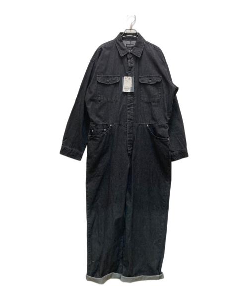 coen（コーエン）coen (コーエン) miyako takayama (ミヤコタカヤマ) コラボデニムオールインワン ブラック サイズ:M 未使用品の古着・服飾アイテム