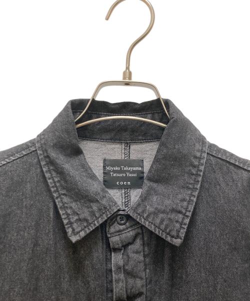 coen（コーエン）coen (コーエン) miyako takayama (ミヤコタカヤマ) コラボデニムオールインワン ブラック サイズ:M 未使用品の古着・服飾アイテム