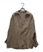 JOURNAL STANDARDジャーナルスタンダード）の古着「リネンメッシュシャツ」｜ベージュ