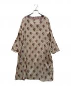45Rフォーティファイブ・アール）の古着「インディゴ抜染めワンピース」｜ベージュ